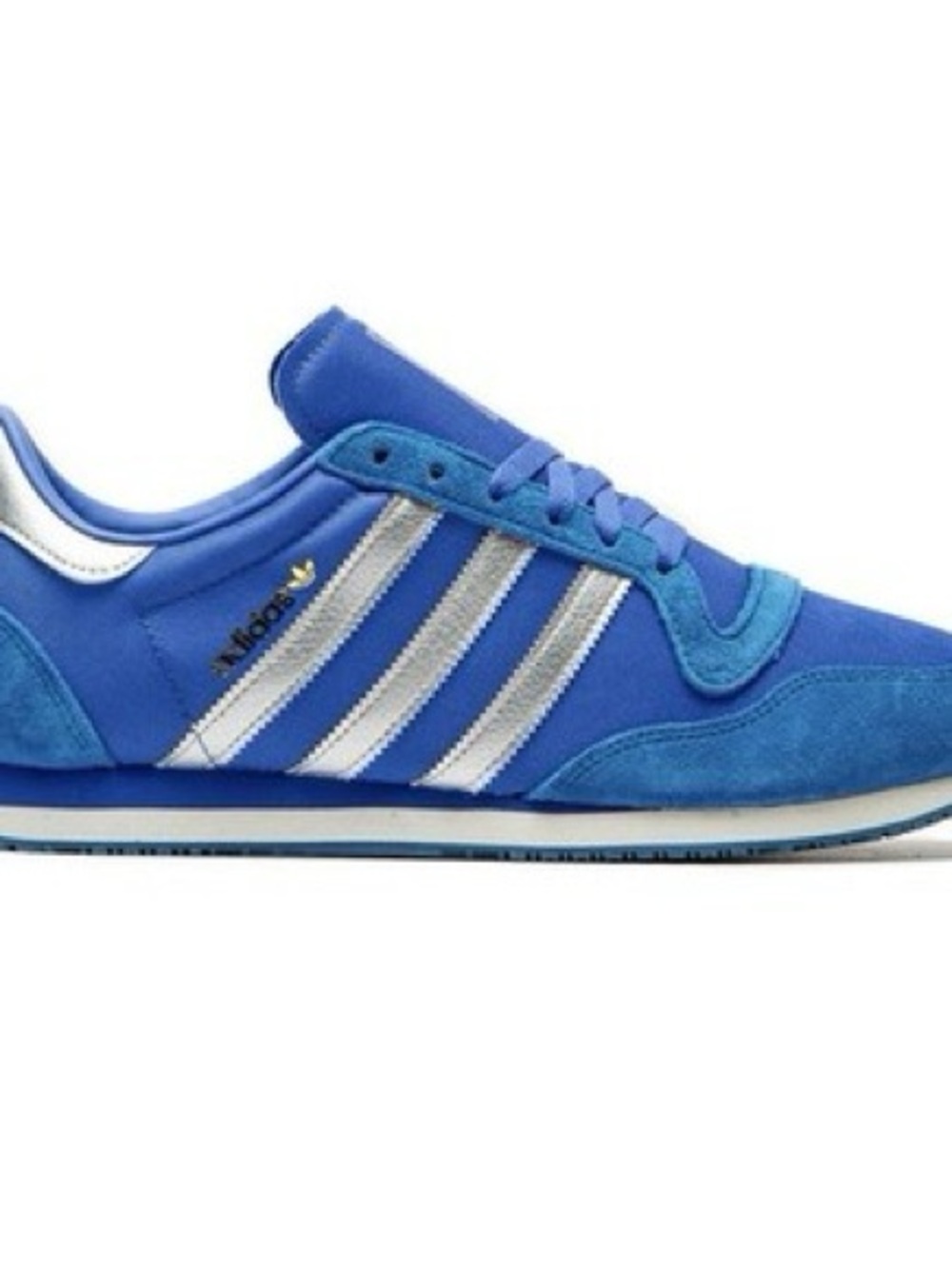 adidas Blue Low-Top Sneakers with Silver Stripes